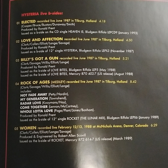 EUC Def Leppard 'Hysteria' Deluxe Edition Double CD - Picture 10 of 12